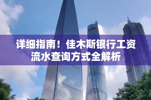 详细指南!佳木斯银行工资流水查询方式全解析