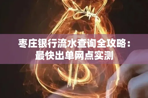 枣庄银行流水查询全攻略:最快出单网点实测